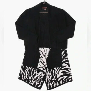 ❤️Last Chance❤️Adrienne Vittadini Abstract  Knitted Open Cardigan- US XL